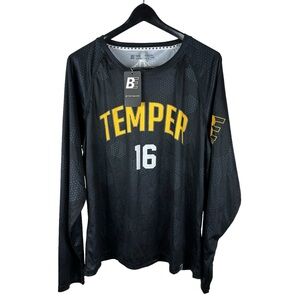 Mens Y2K Brand New Steeler City Temper Long Sleeve Jersey Size 2XL